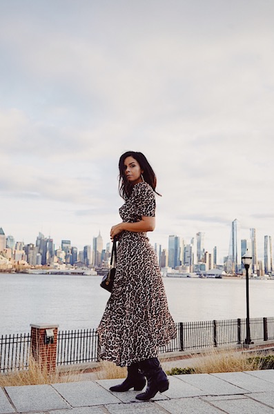 Leopard Print Dress, Cowgirl Boots and Sequins - Jersey Fashionista