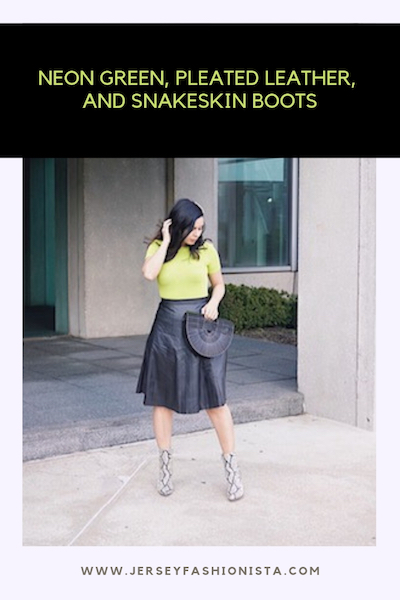 neon snakeskin boots