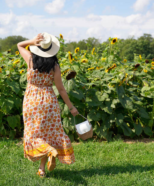 yellow floral dress