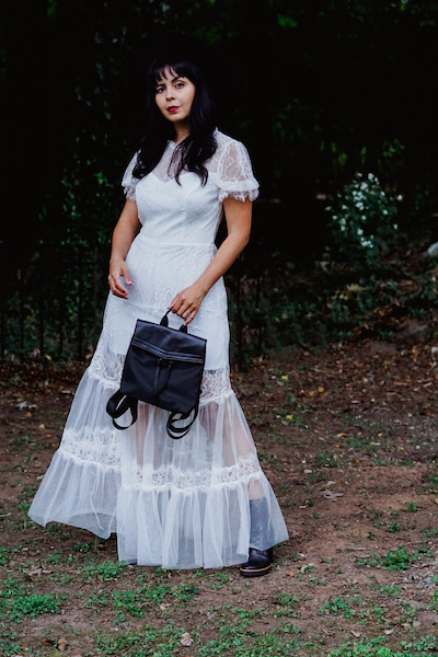 white lace dress