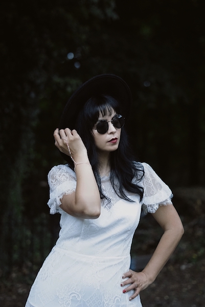 white lace dress