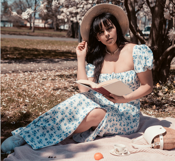 vintage floral dress