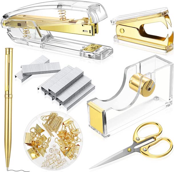 gold office accessories